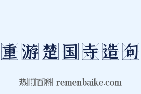 重游楚国寺造句是什么意思的图片